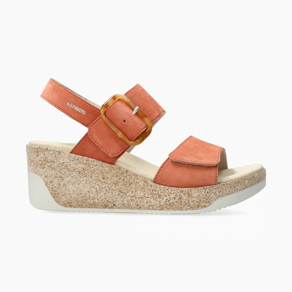 Women Mephisto Giulia Wedge Sandals | UZE701936