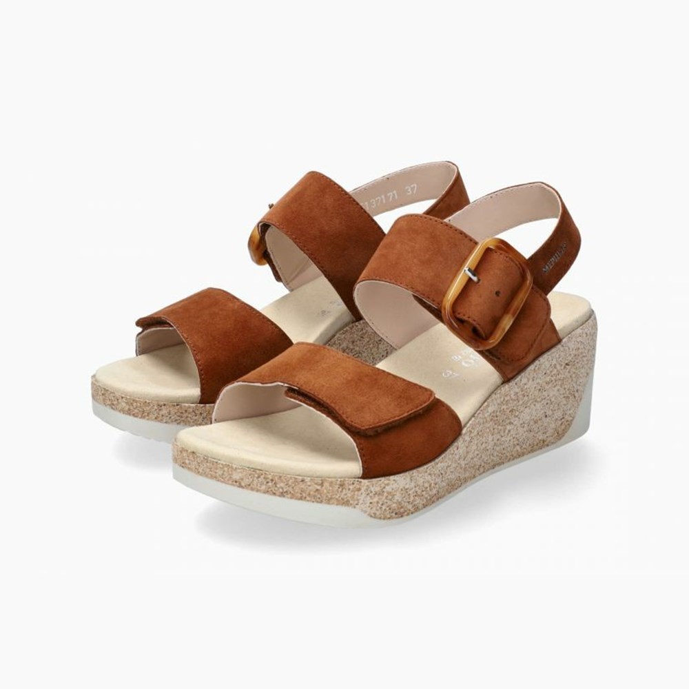 Women Mephisto Giulia Wedge Sandals | VXQ164392