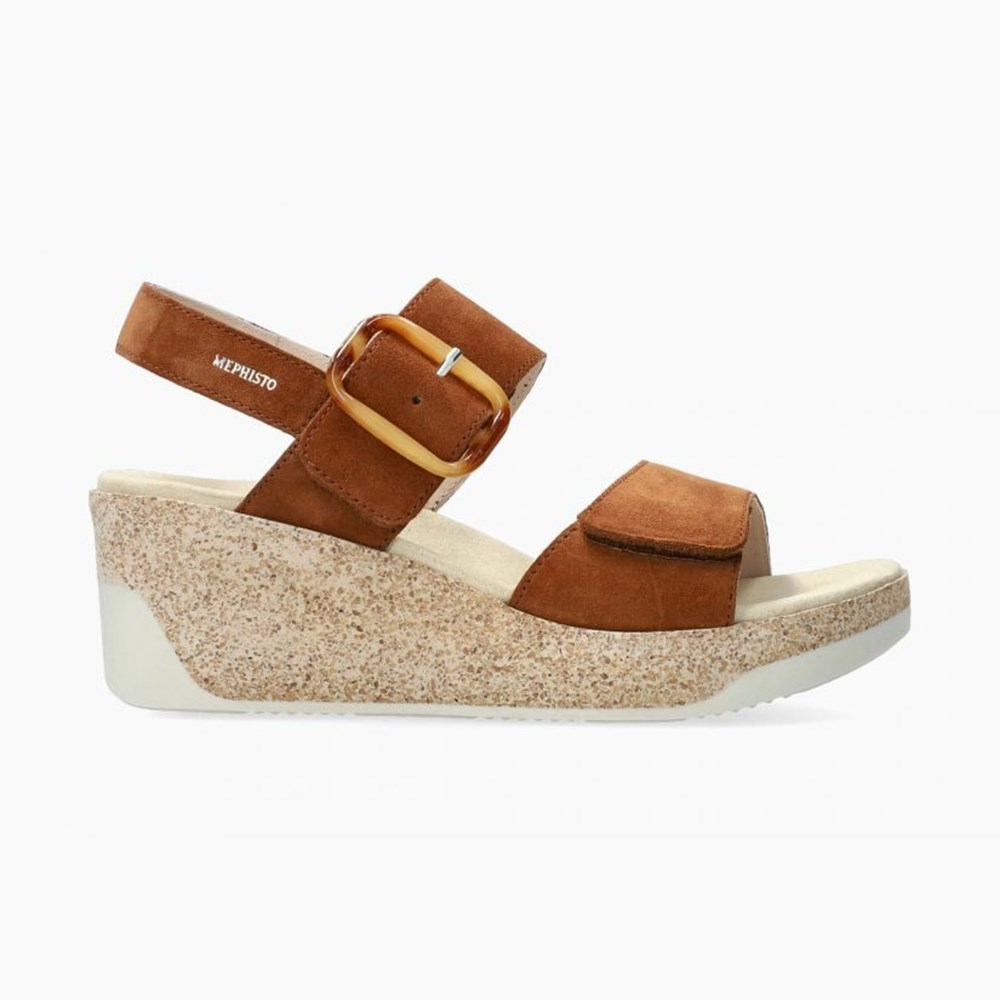 Women Mephisto Giulia Wedge Sandals | VXQ164392