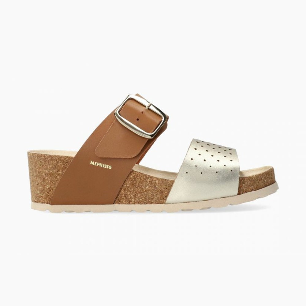 Women Mephisto Valencia Cork Sandals | ZHW709164